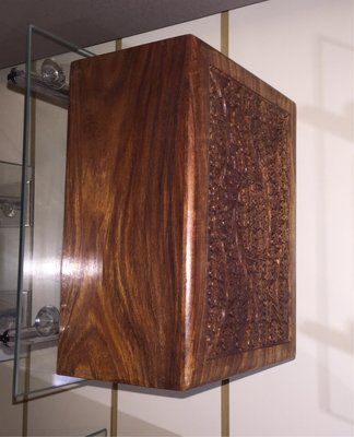 Small Wood Floral Urn